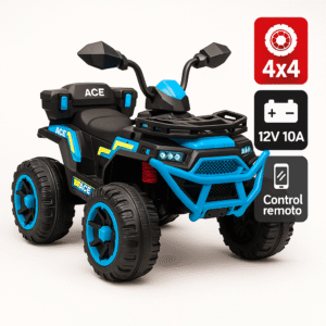 MKidZone™ Cuatrimoto - ATV Eléctrico Infantil 12V/10Ah 4×4